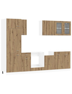 Unità Cucina Lyon 8 pcs Rovere Artigianale Legno ingegnerizzato 2