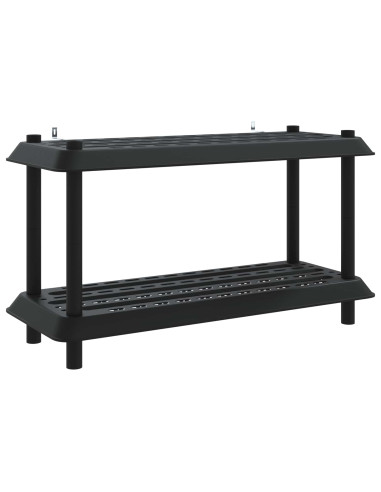 Unità di scaffalatura 2 livelli 100 x 40 x 55,5 cm PP Antracite