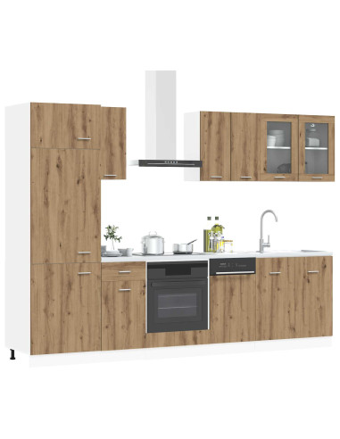 Unità Cucina Lyon 8 pcs Rovere Artigianale Legno ingegnerizzato