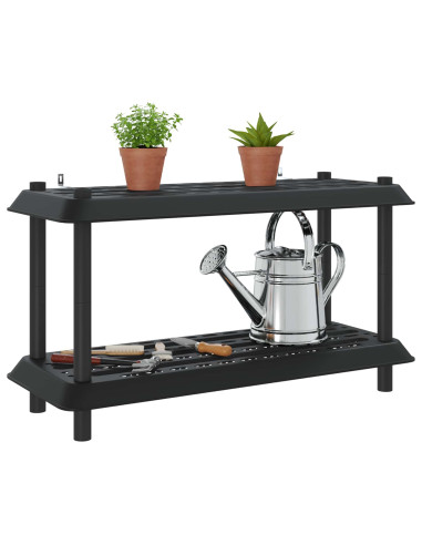 Unità di scaffalatura 2 livelli 100 x 40 x 55,5 cm PP Antracite