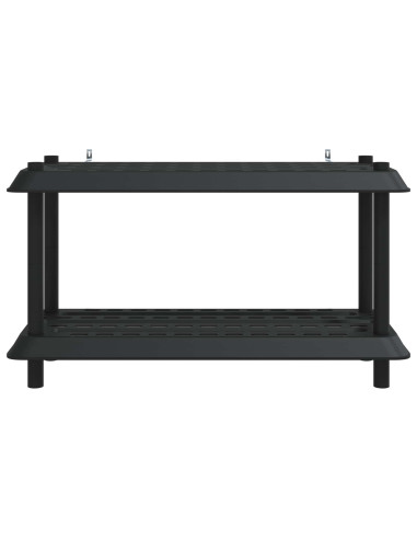 Unità di scaffalatura 2 livelli 100 x 40 x 55,5 cm PP Antracite
