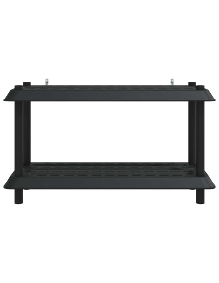Unità di scaffalatura 2 livelli 100 x 40 x 55,5 cm PP Antracite