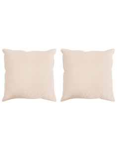 Cuscino 2 pcs Beige 65 x 65 cm Fibra di Kapok 2