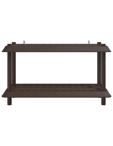 Unità di scaffalatura 2 livelli 100 x 40 x 55,5 cm PP Marrone