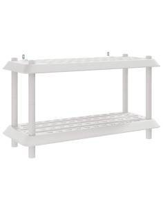 Unità di scaffalatura 2 livelli 100 x 40 x 55,5 cm PP Bianco 2