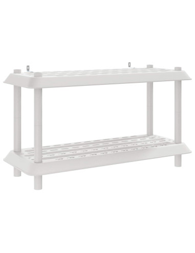 Unità di scaffalatura 2 livelli 100 x 40 x 55,5 cm PP Bianco