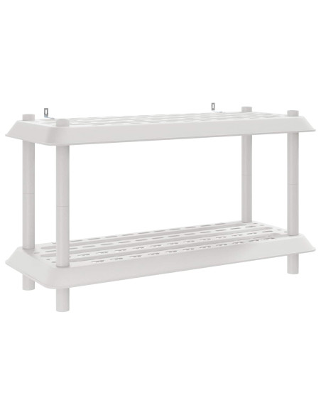 Unità di scaffalatura 2 livelli 100 x 40 x 55,5 cm PP Bianco
