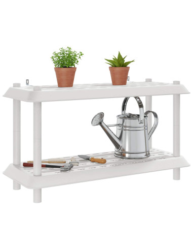 Unità di scaffalatura 2 livelli 100 x 40 x 55,5 cm PP Bianco