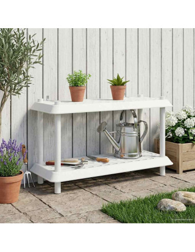 Unità di scaffalatura 2 livelli 100 x 40 x 55,5 cm PP Bianco
