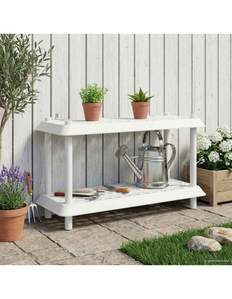 Unità di scaffalatura 2 livelli 100 x 40 x 55,5 cm PP Bianco