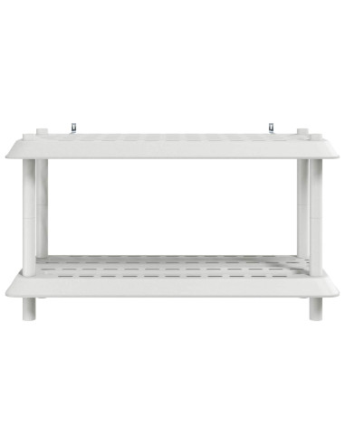 Unità di scaffalatura 2 livelli 100 x 40 x 55,5 cm PP Bianco