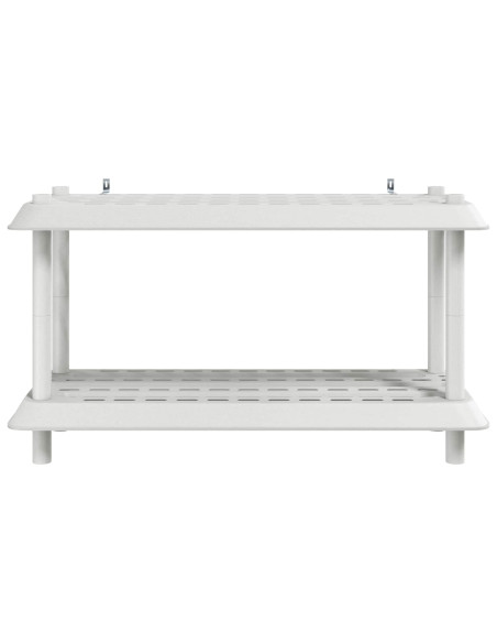 Unità di scaffalatura 2 livelli 100 x 40 x 55,5 cm PP Bianco