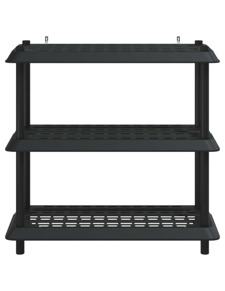 Unità di scaffalatura 3 livelli 100 x 40 x 96 cm PP Antracite
