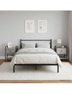 Armadio da Notte 2 pz Sonoma grigio 35 x 36,5 x 47 cm