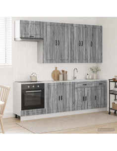 Unità Cucina PORTO 8 pcs Sonoma grigio Legno ingegnerizzato