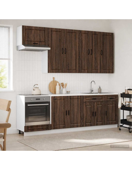 Unità Cucina PORTO 8 pcs Rovere Marrone Legno ingegnerizzato