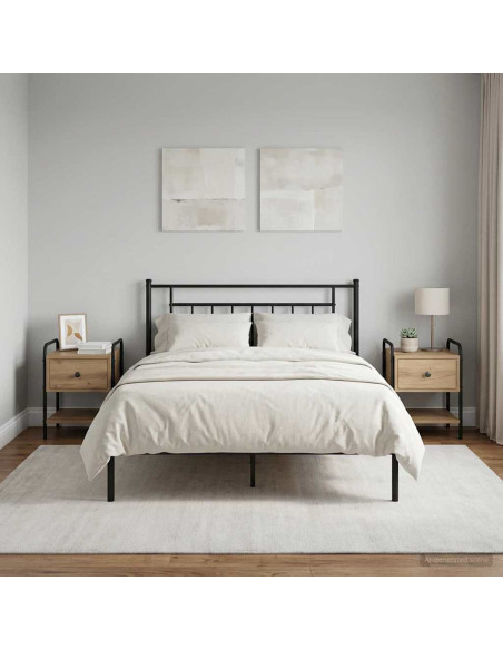 Armadio da Notte 2 pz Rovere Artigianale 35 x 36,5 x 47 cm