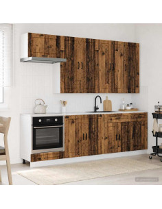 Unità Cucina PORTO 8 pcs Legno antico Legno ingegnerizzato