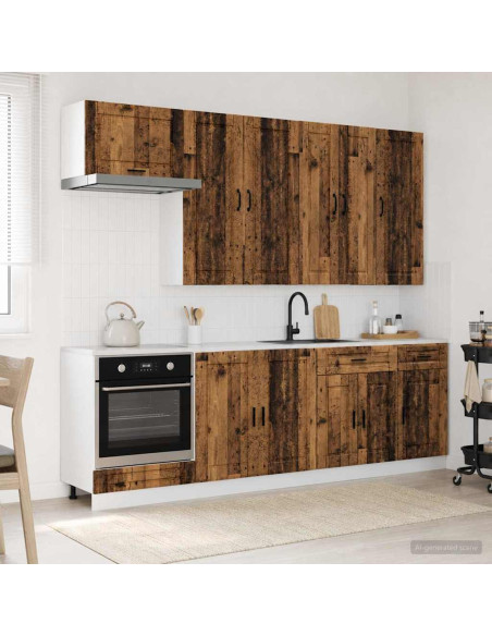 Unità Cucina PORTO 8 pcs Legno antico Legno ingegnerizzato