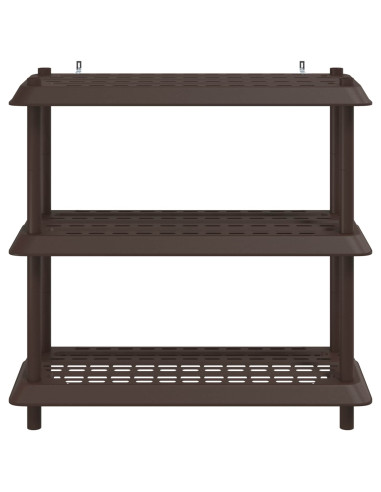Unità di scaffalatura 3 livelli 100 x 40 x 96 cm PP Marrone