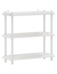 Unità di scaffalatura 3 livelli 100 x 40 x 96 cm PP Bianco 2