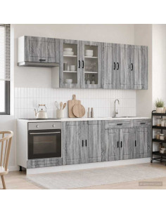 Unità Cucina PORTO 8 pcs Sonoma grigio Legno ingegnerizzato