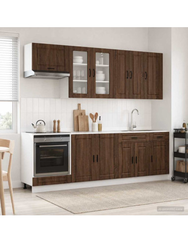 Unità Cucina PORTO 8 pcs Rovere Marrone Legno ingegnerizzato