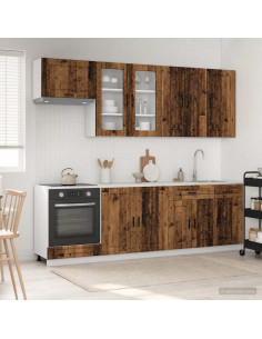 Unità Cucina PORTO 8 pcs Legno antico Legno ingegnerizzato