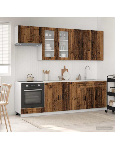 Unità Cucina PORTO 8 pcs Legno antico Legno ingegnerizzato