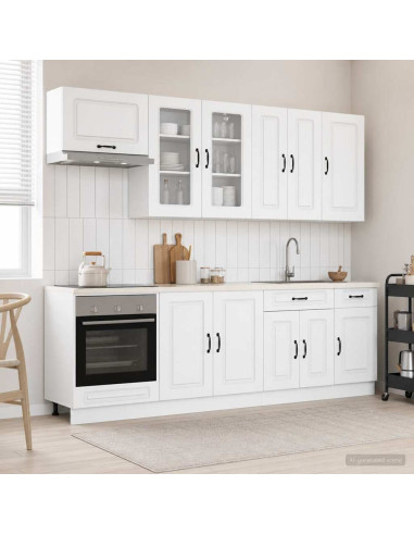 Unità Cucina KALMAR 8 pcs Bianco Legno ingegnerizzato