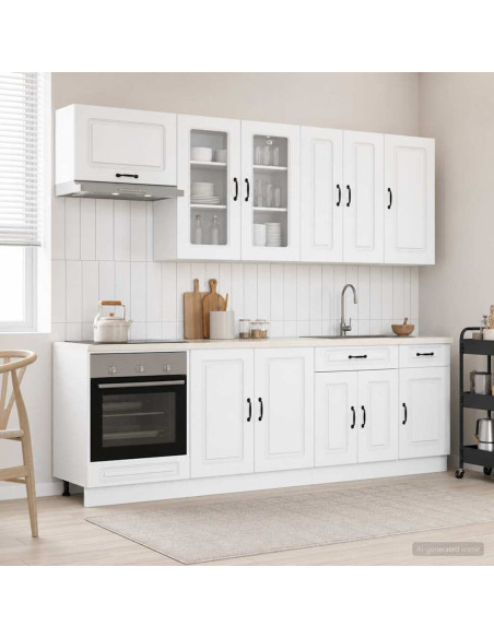 Unità Cucina KALMAR 8 pcs Bianco Legno ingegnerizzato