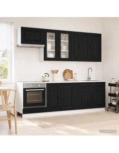 Unità Cucina KALMAR 8 pcs Nero Legno ingegnerizzato