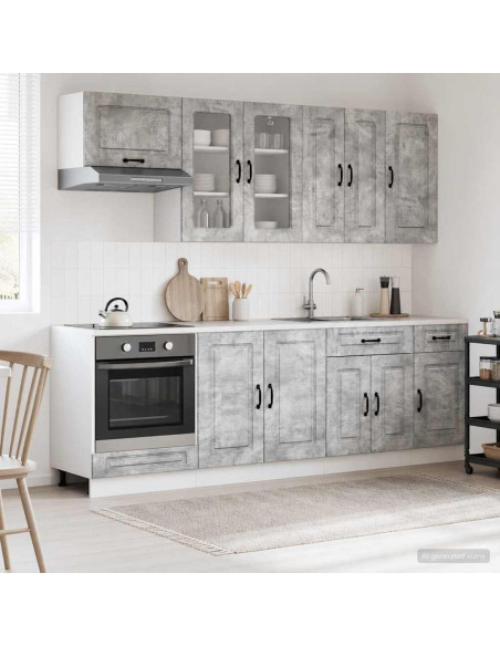 Unità Cucina KALMAR 8 pcs Grigio Cemento Legno ingegnerizzato