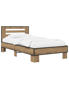 Struttura letto con testata Rovere Artigianale 80 x 200 cm