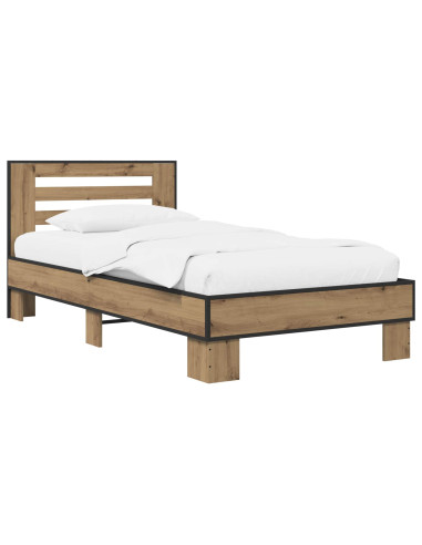 Struttura letto con testata Rovere Artigianale 80 x 200 cm