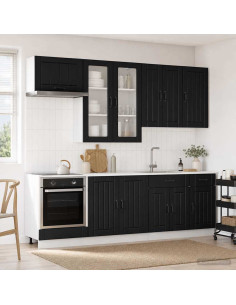 Unità Cucina LUCCA 8 pcs Nero Legno ingegnerizzato