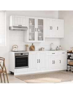 Unità Cucina LUCCA 8 pcs Bianco Lucido Legno ingegnerizzato