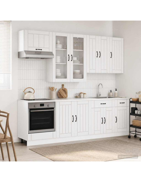 Unità Cucina LUCCA 8 pcs Bianco Lucido Legno ingegnerizzato