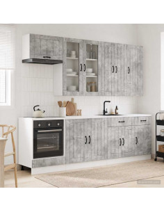 Unità Cucina LUCCA 8 pcs Grigio Cemento Legno ingegnerizzato