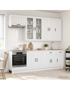 Unità Cucina LUCCA 8 pcs Bianco Lucido Legno ingegnerizzato