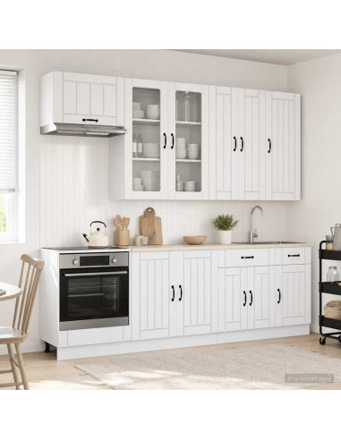 Unità Cucina LUCCA 8 pcs Bianco Lucido Legno ingegnerizzato