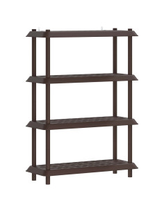 Unità di scaffalatura 4 livelli 100 x 40 x 136,5 cm PP Marrone 2