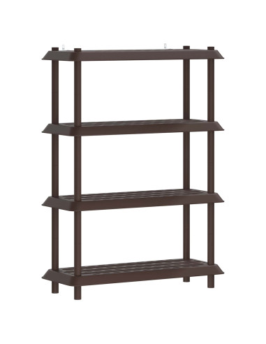 Unità di scaffalatura 4 livelli 100 x 40 x 136,5 cm PP Marrone