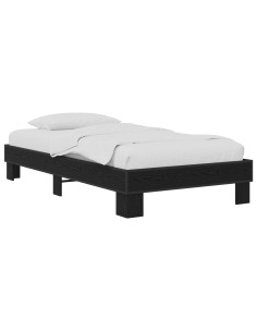 Struttura del letto Rovere Nero 80 x 200 cm