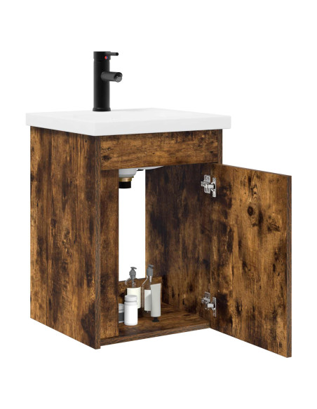 Mobile bagno con rubinetto Rovere Fumo 42 x 40 x 74,5 cm
