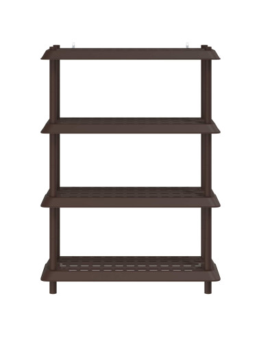 Unità di scaffalatura 4 livelli 100 x 40 x 136,5 cm PP Marrone
