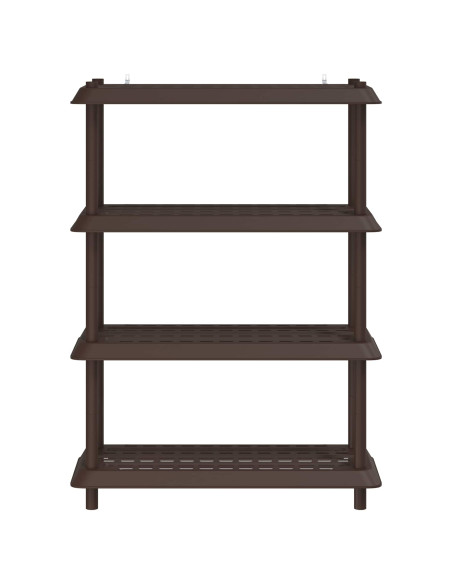 Unità di scaffalatura 4 livelli 100 x 40 x 136,5 cm PP Marrone