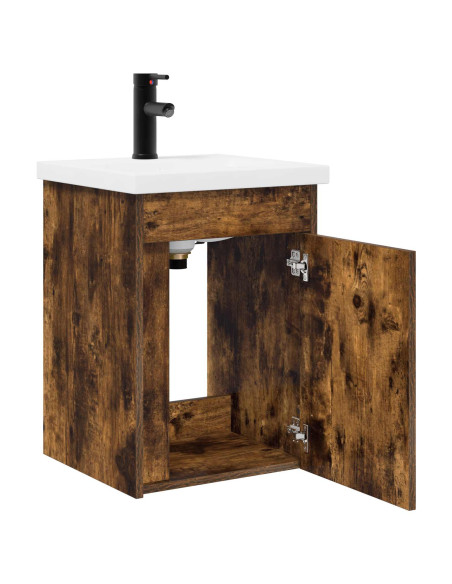Mobile bagno con rubinetto Rovere Fumo 42 x 40 x 74,5 cm