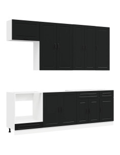 Unità Cucina PORTO 8 pcs Nero Legno ingegnerizzato 2