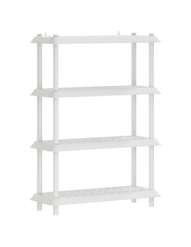 Unità di scaffalatura 4 livelli 100 x 40 x 136,5 cm PP Bianco